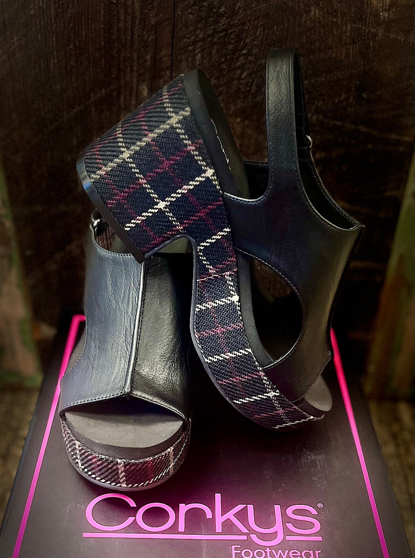 Miss Carley Black Plaid