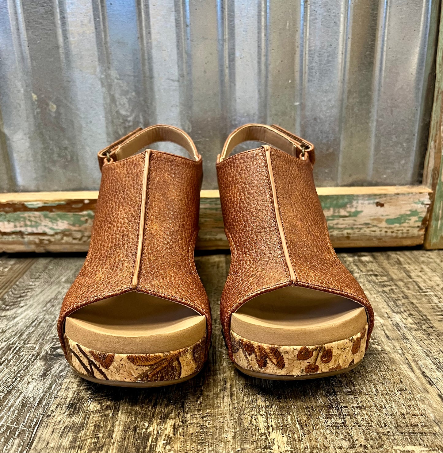 Corky Cognac Wedge