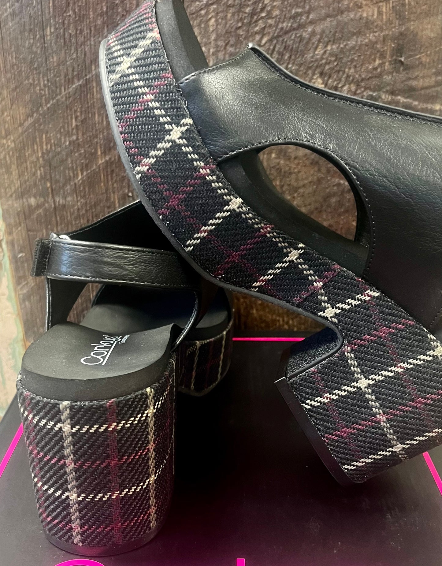 Miss Carley Black Plaid