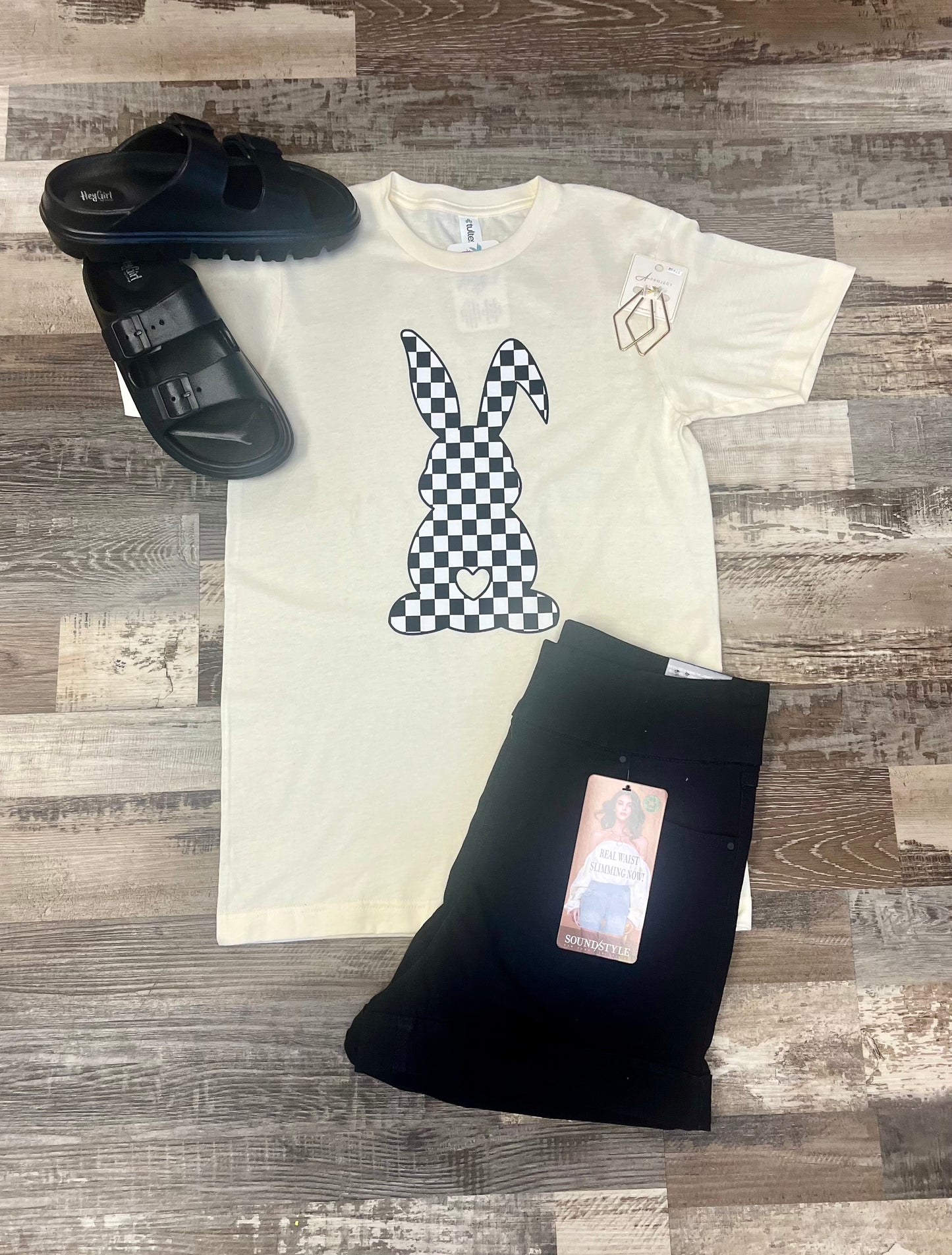 Checkered Bunny Tee