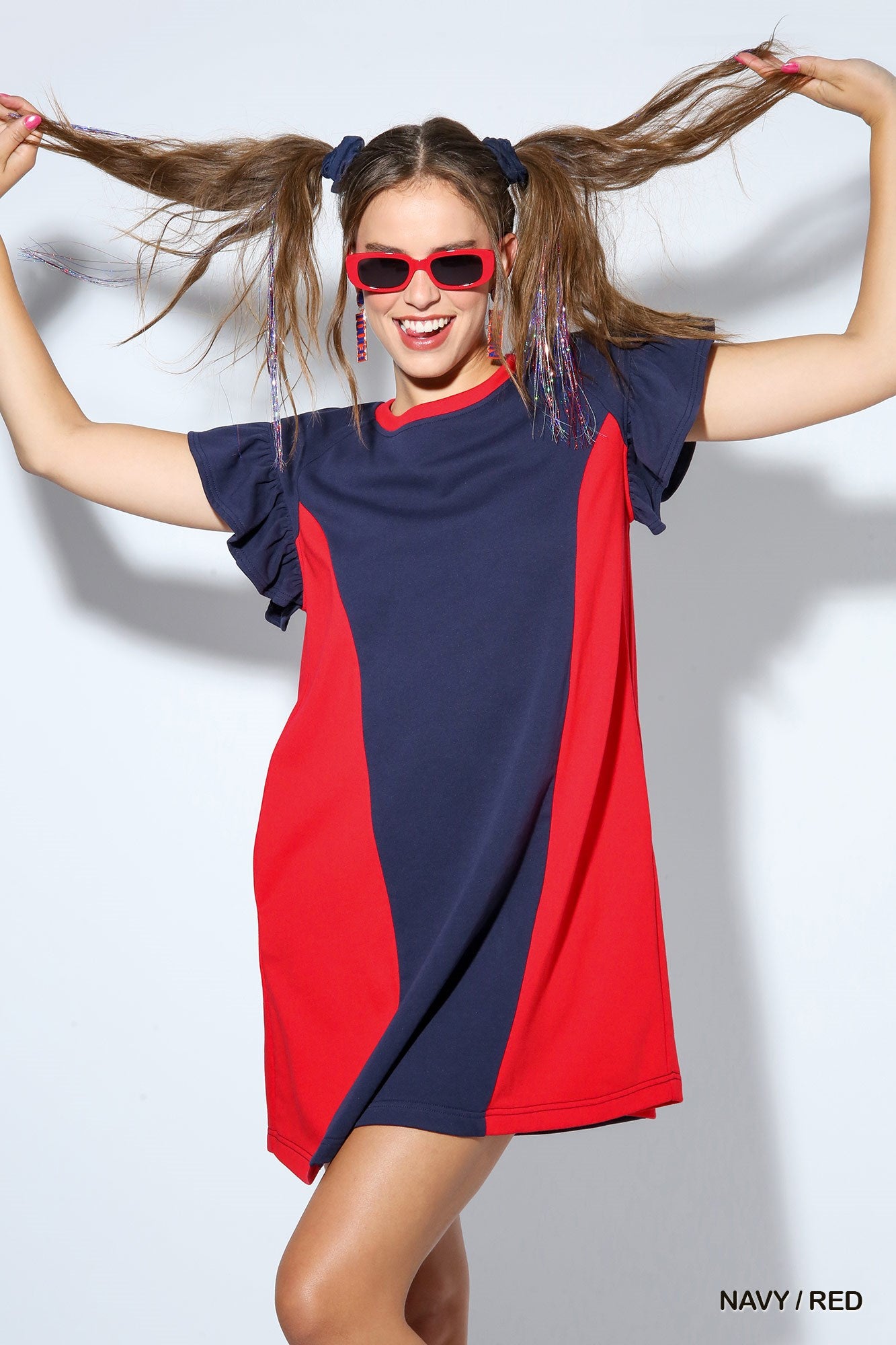 Red & Navy Dress
