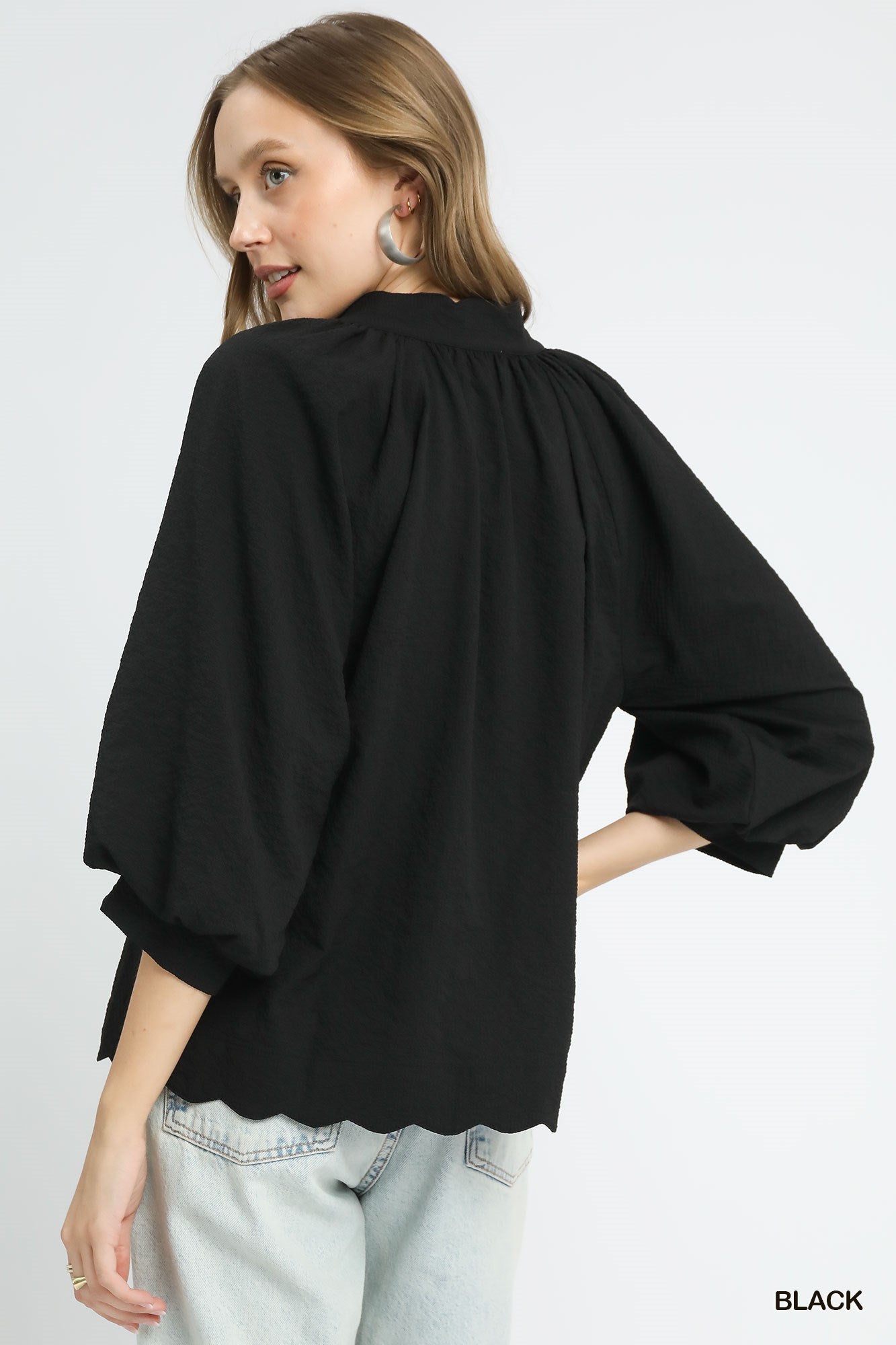 Scallop Edged Blouse