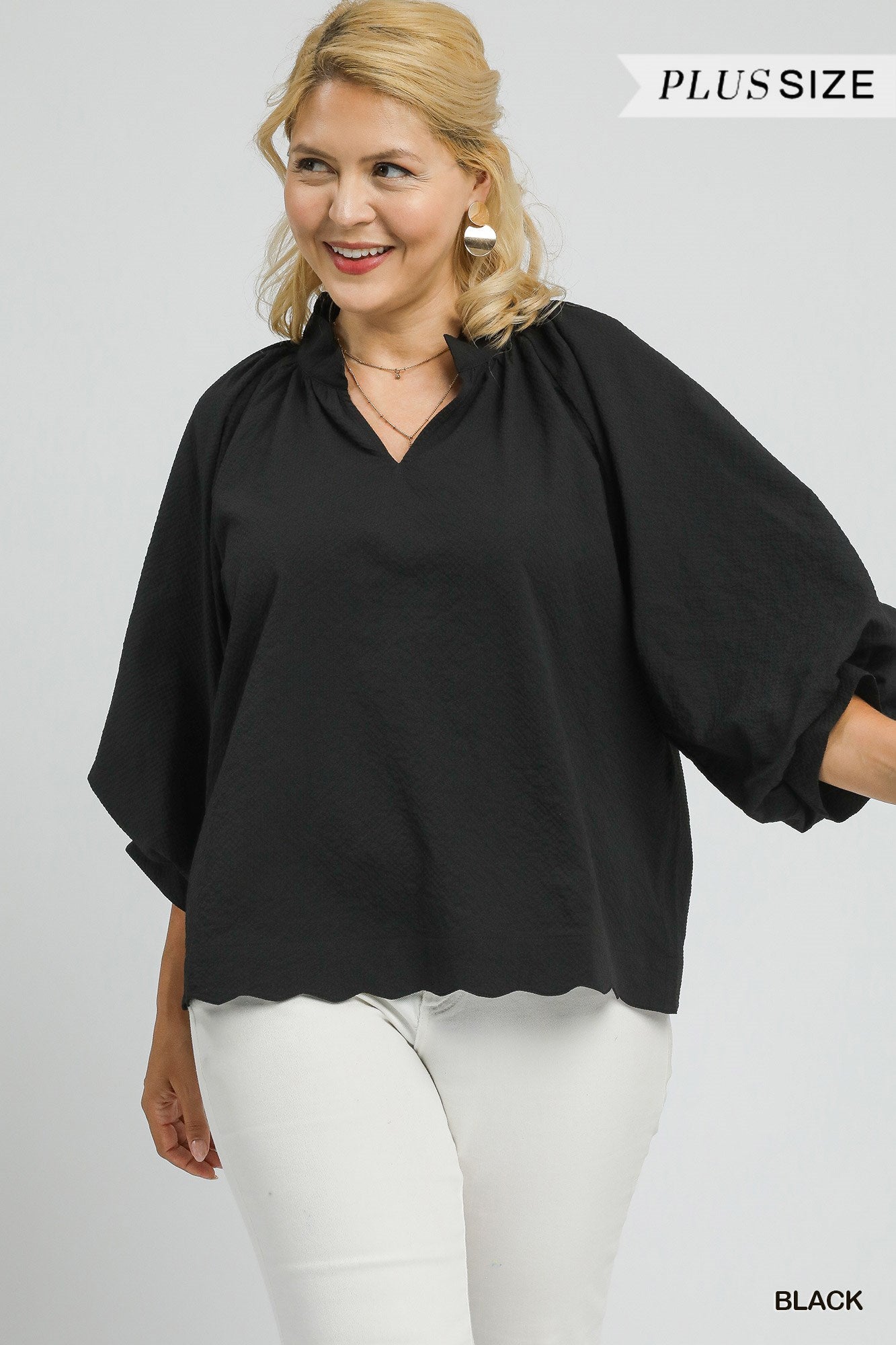 Scallop Edged Blouse