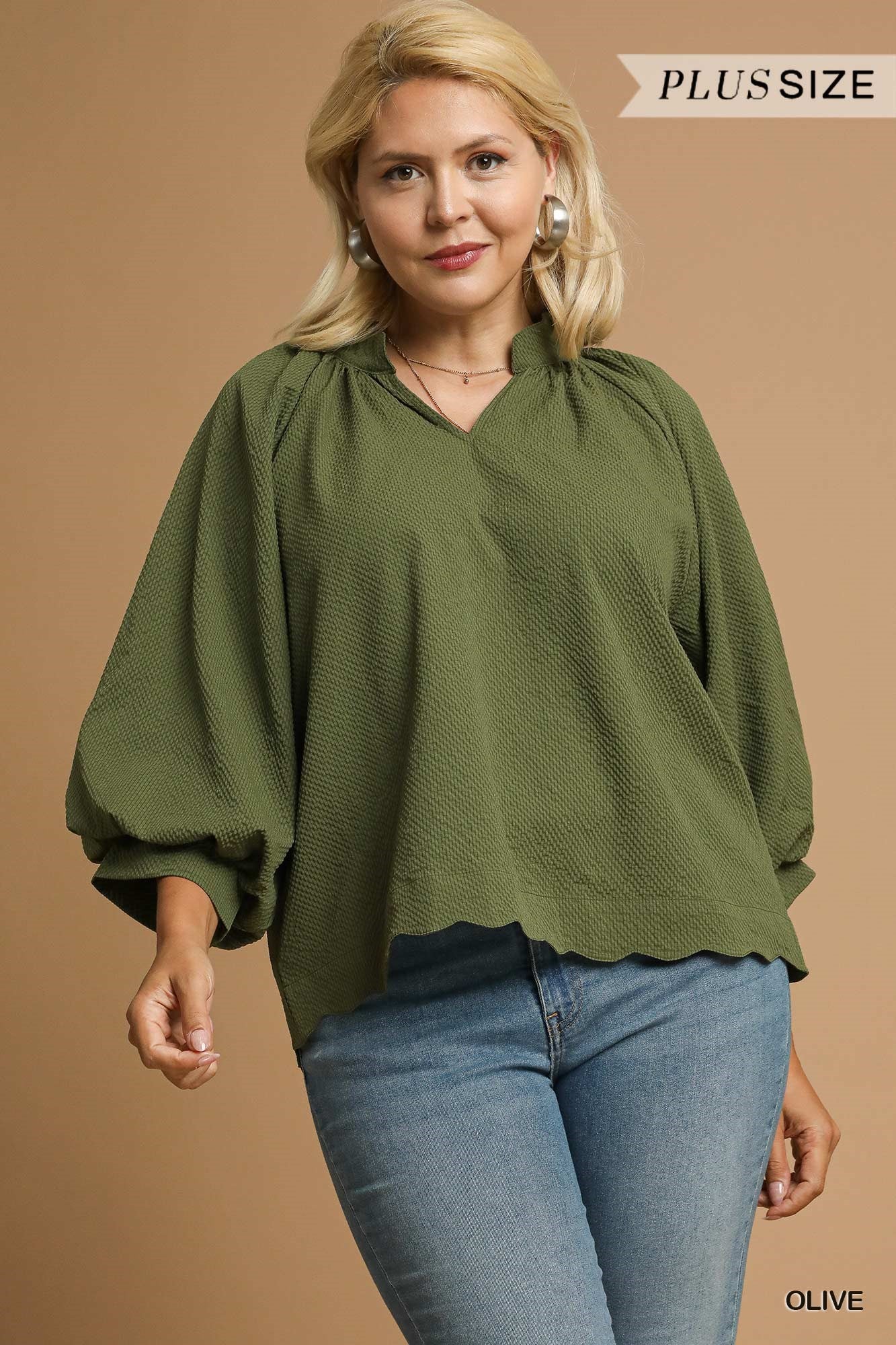 Scallop Edged Blouse