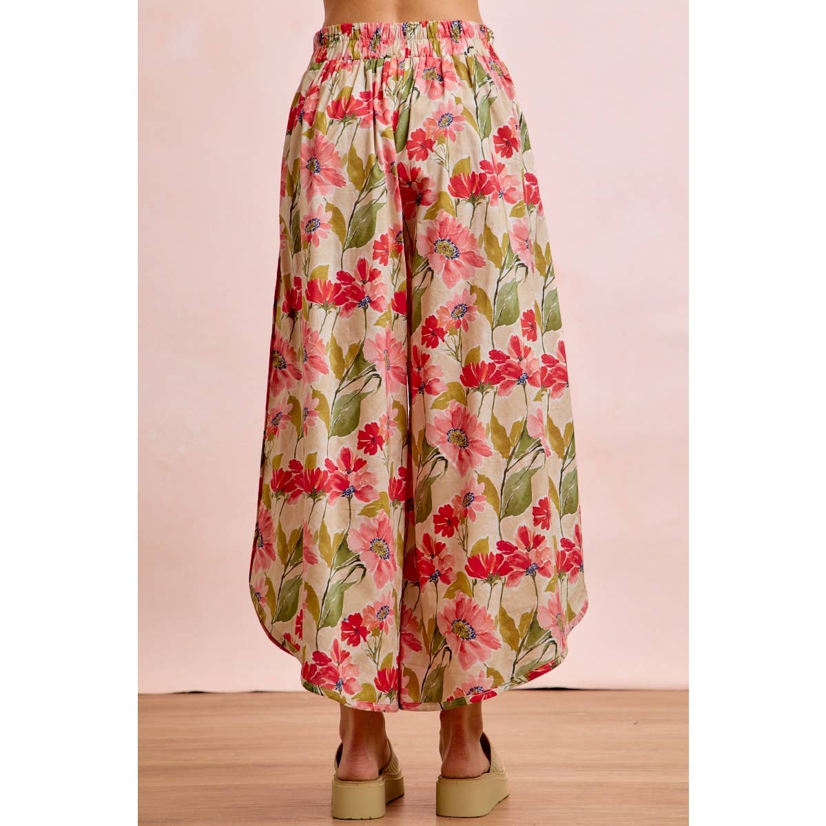 Floral & Eyelet Wide Leg Pant