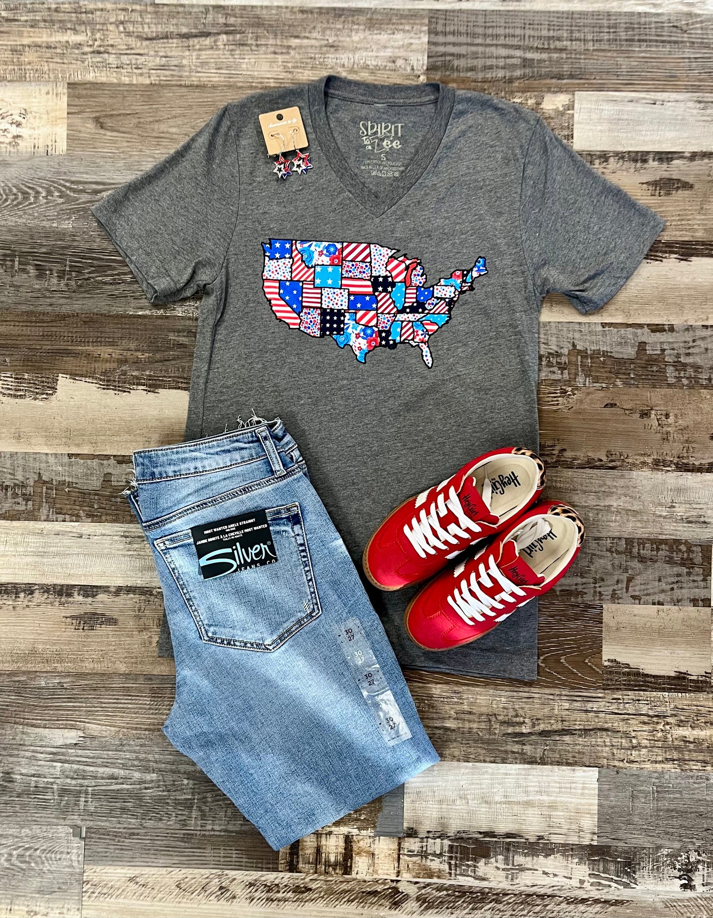 Patchwork USA Tee