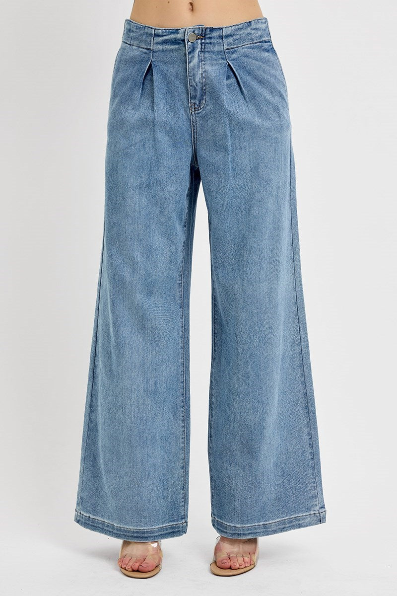 Risen Pleated Trouser Jeans