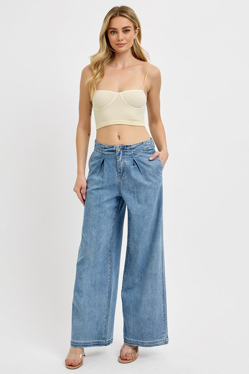 Risen Pleated Trouser Jeans
