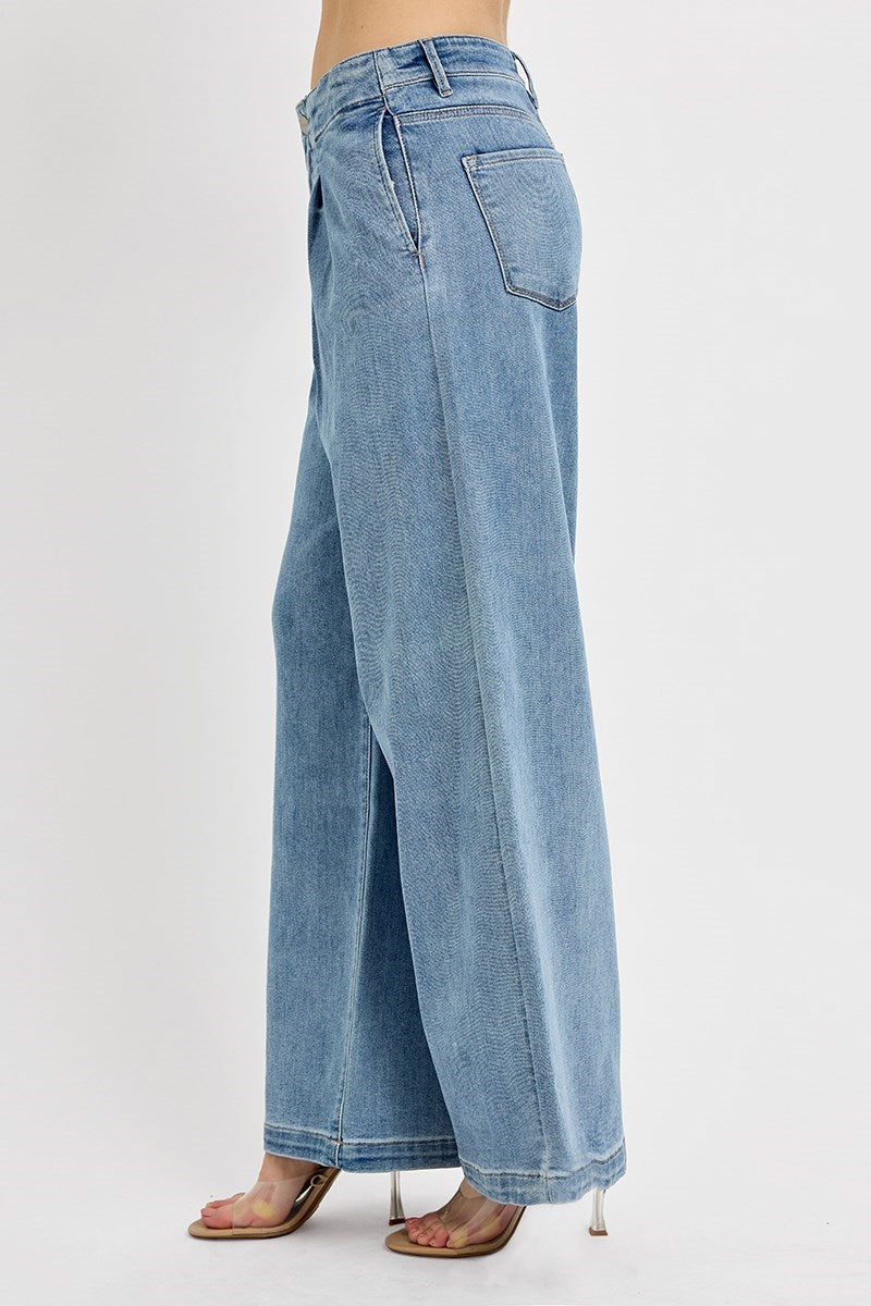 Risen Pleated Trouser Jeans