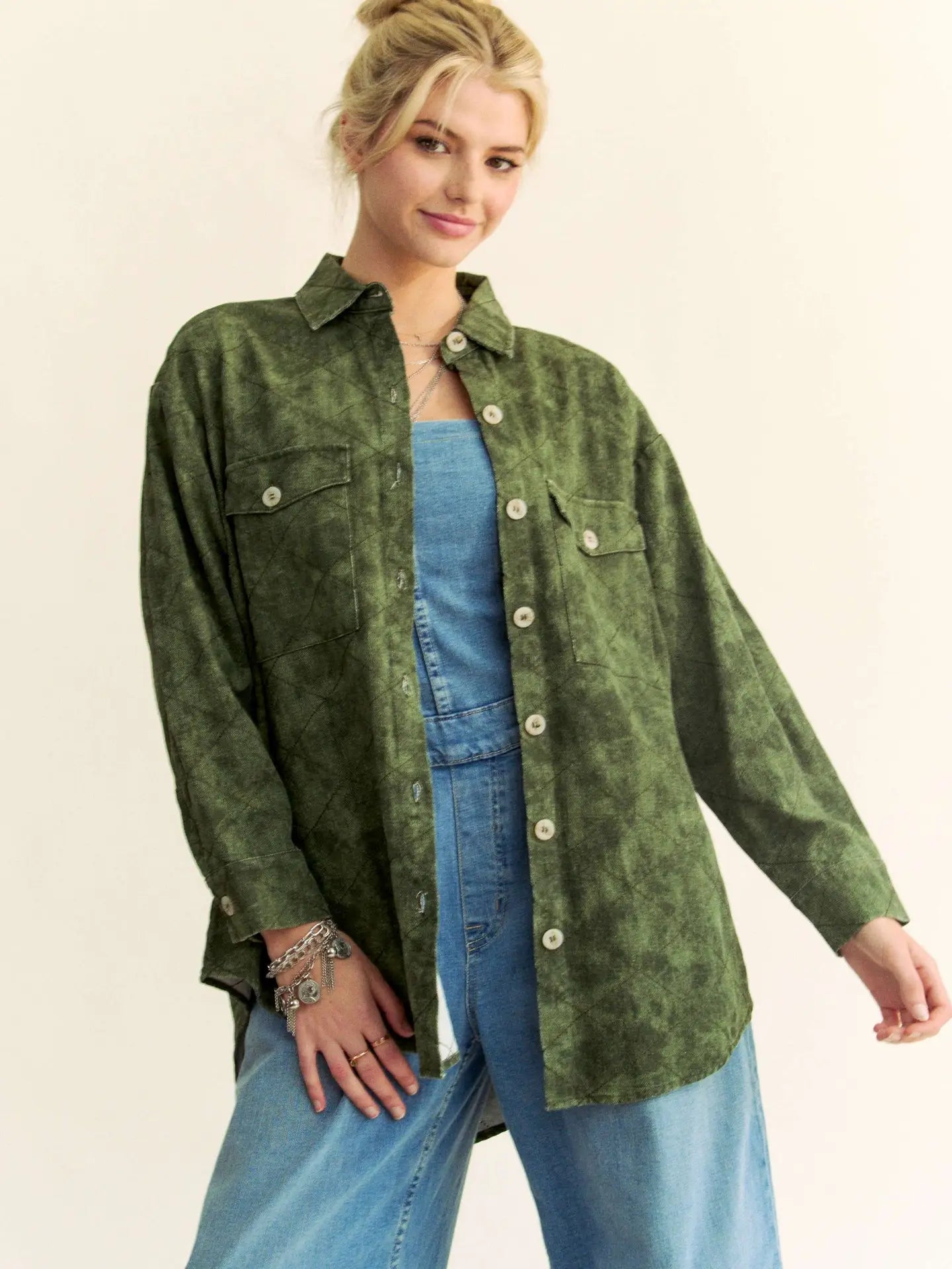 Army Green Shacket