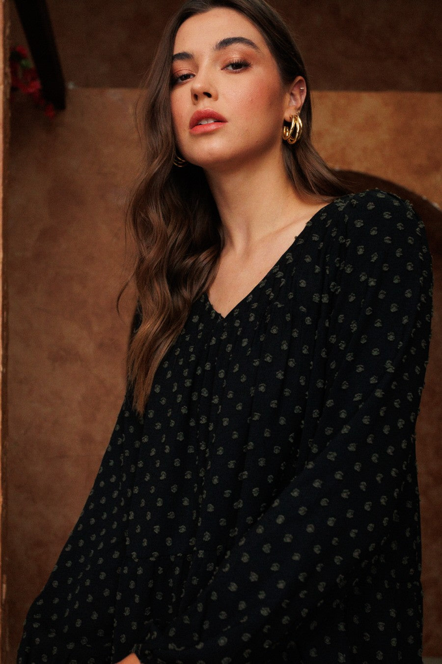 Black Dotted Dress