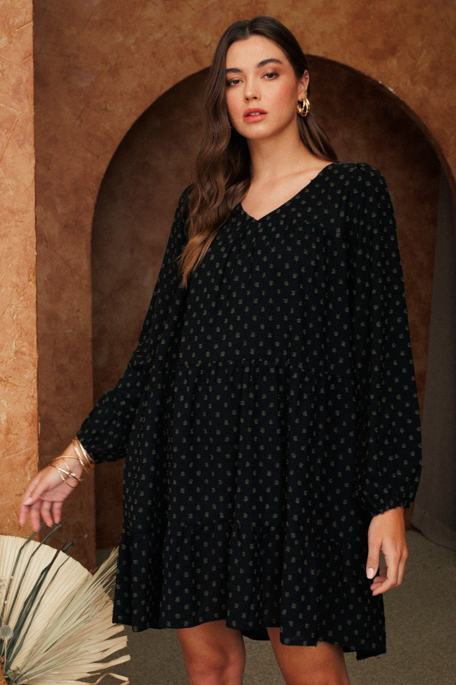 Black Dotted Dress