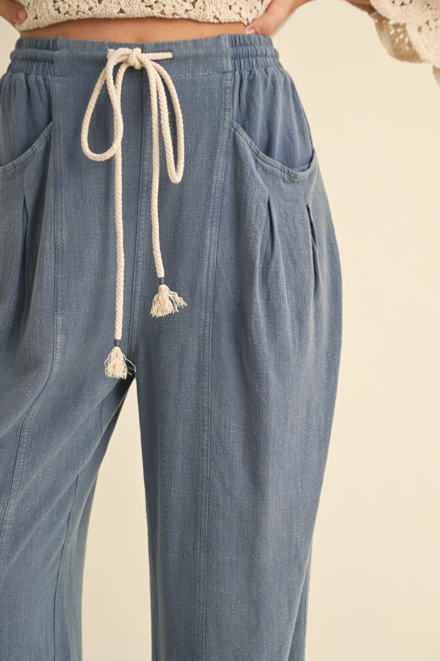 Loose Linen Barrel Pant