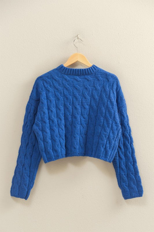 Cable Crop Sweater