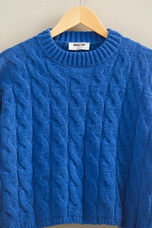Cable Crop Sweater