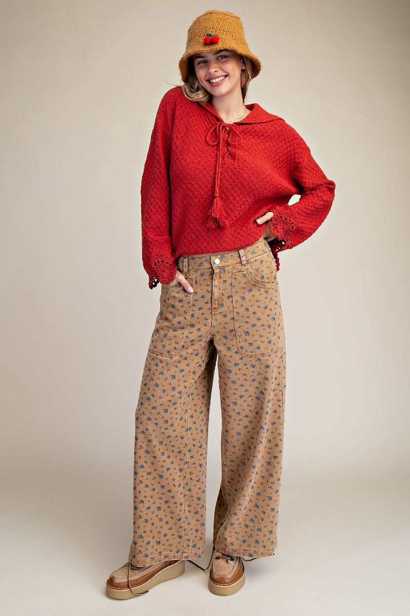 Boho Red Sweater
