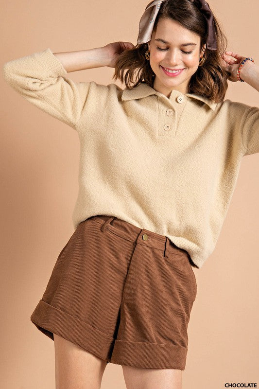 Fall Corded Shorts
