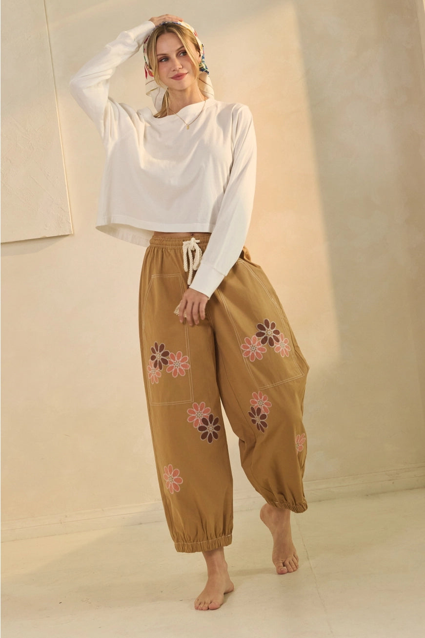 Camel Flower Pant