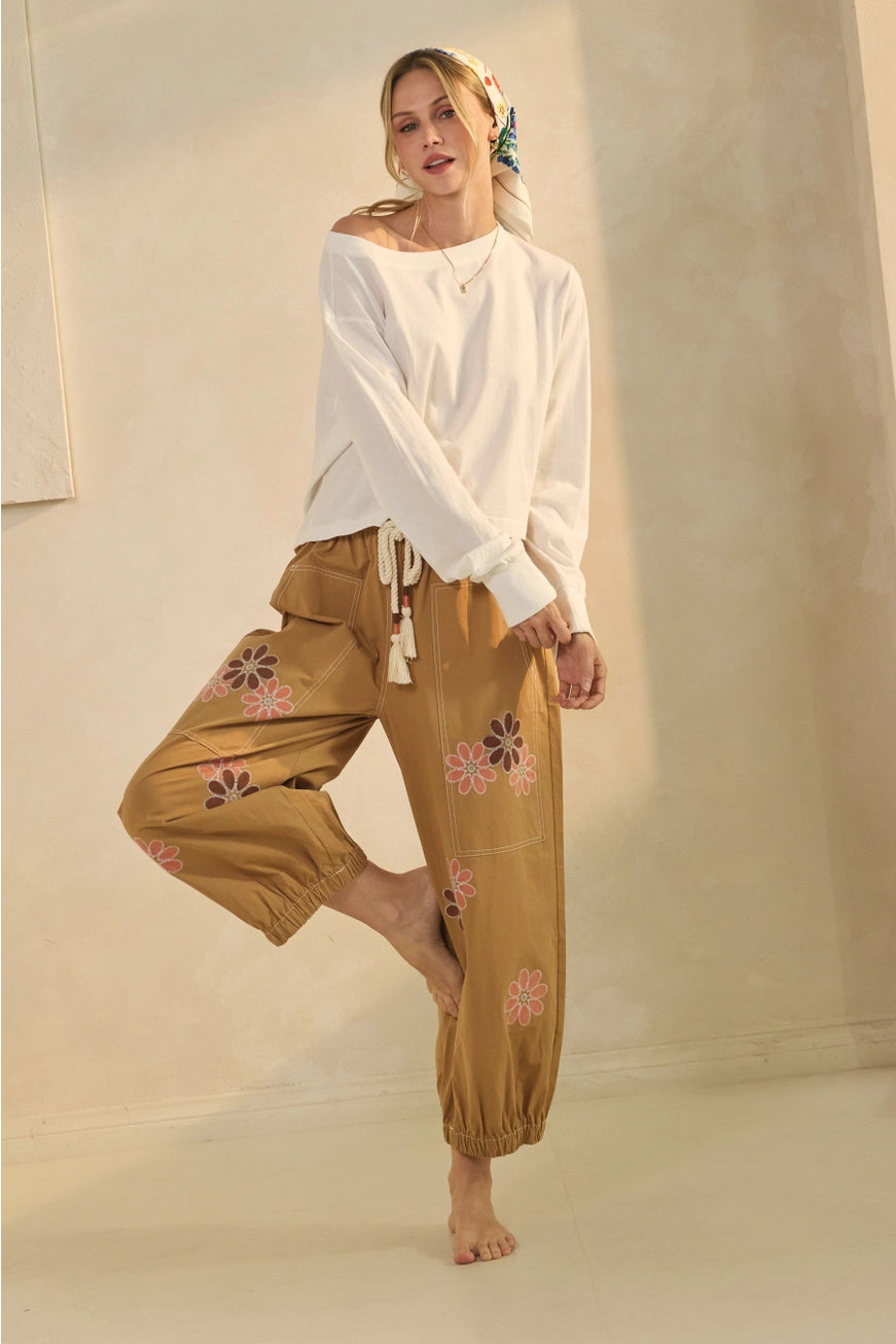 Camel Flower Pant