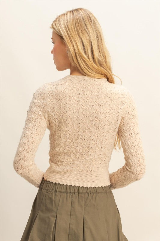 Pointelle Knit Sweater
