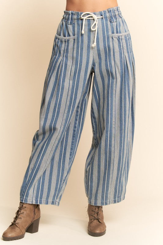 Denim Striped Pant