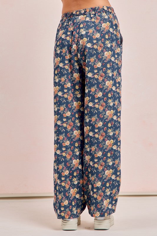 Floral Denim Pant