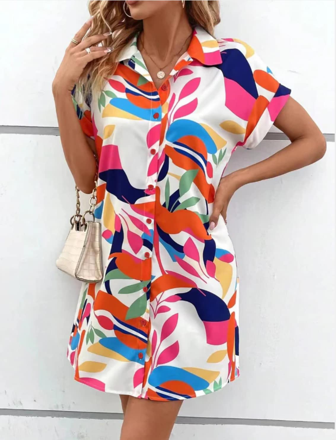 Tropical Shirt Dress