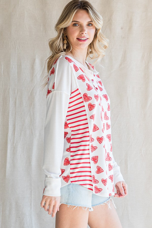 Hearts & Stripes Top