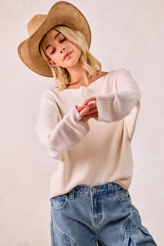 Ribbed Off the Shoulder Top