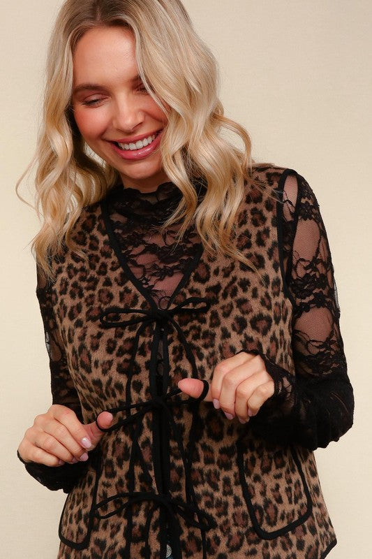 Caramel Leopard Vest