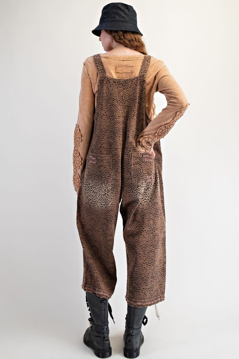 Mocha Leopard Overalls EB56998