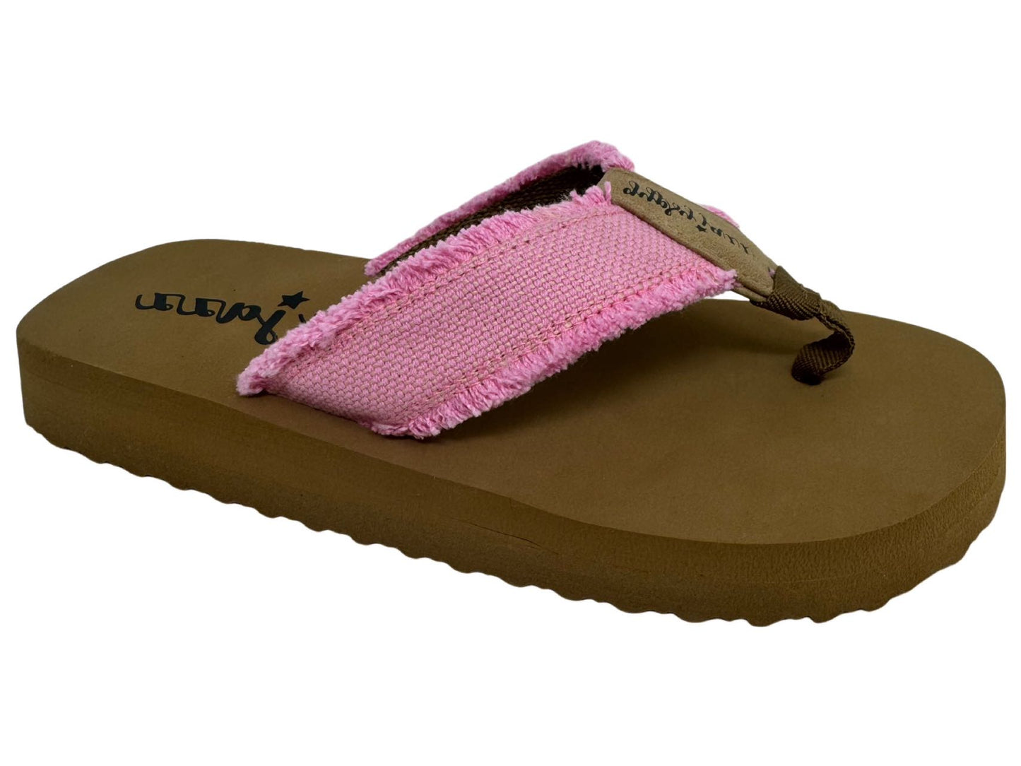Pink Frayed Flip Flop