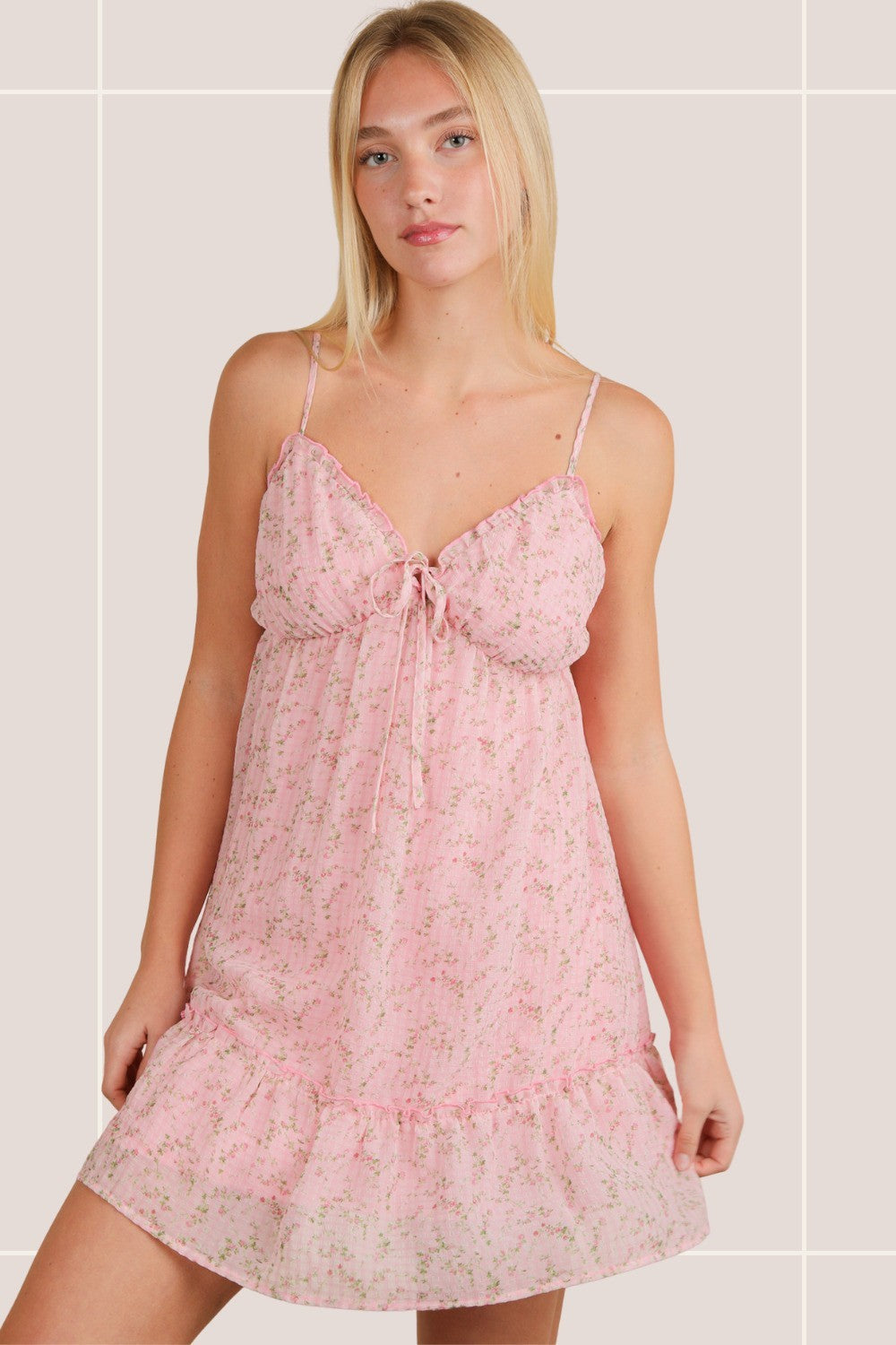 Pink Floral Dress
