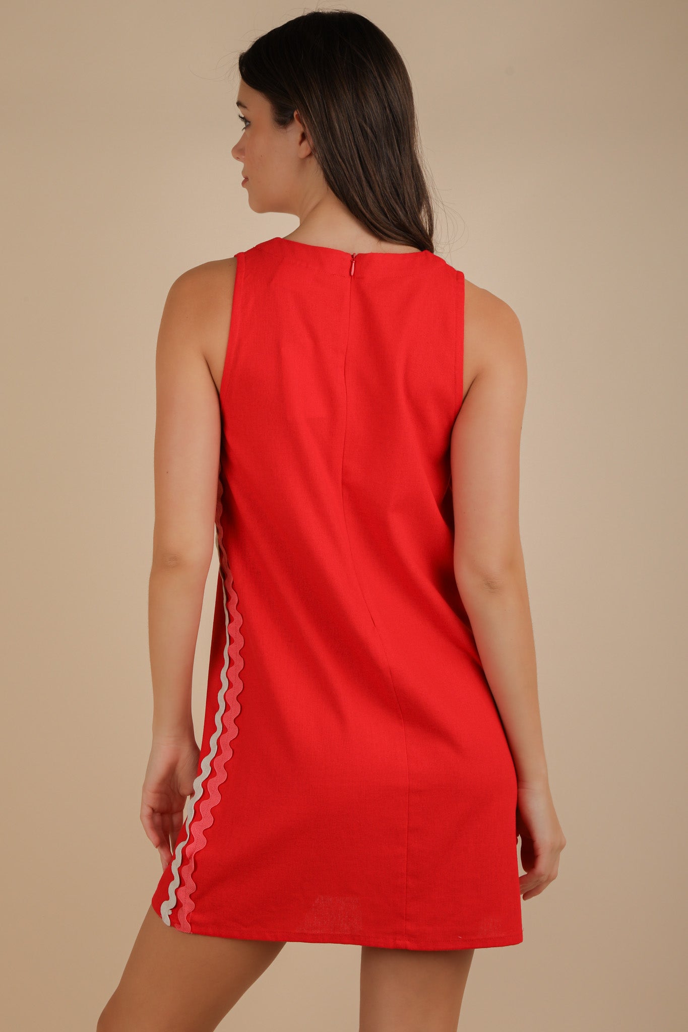 Red Side Wave Dress