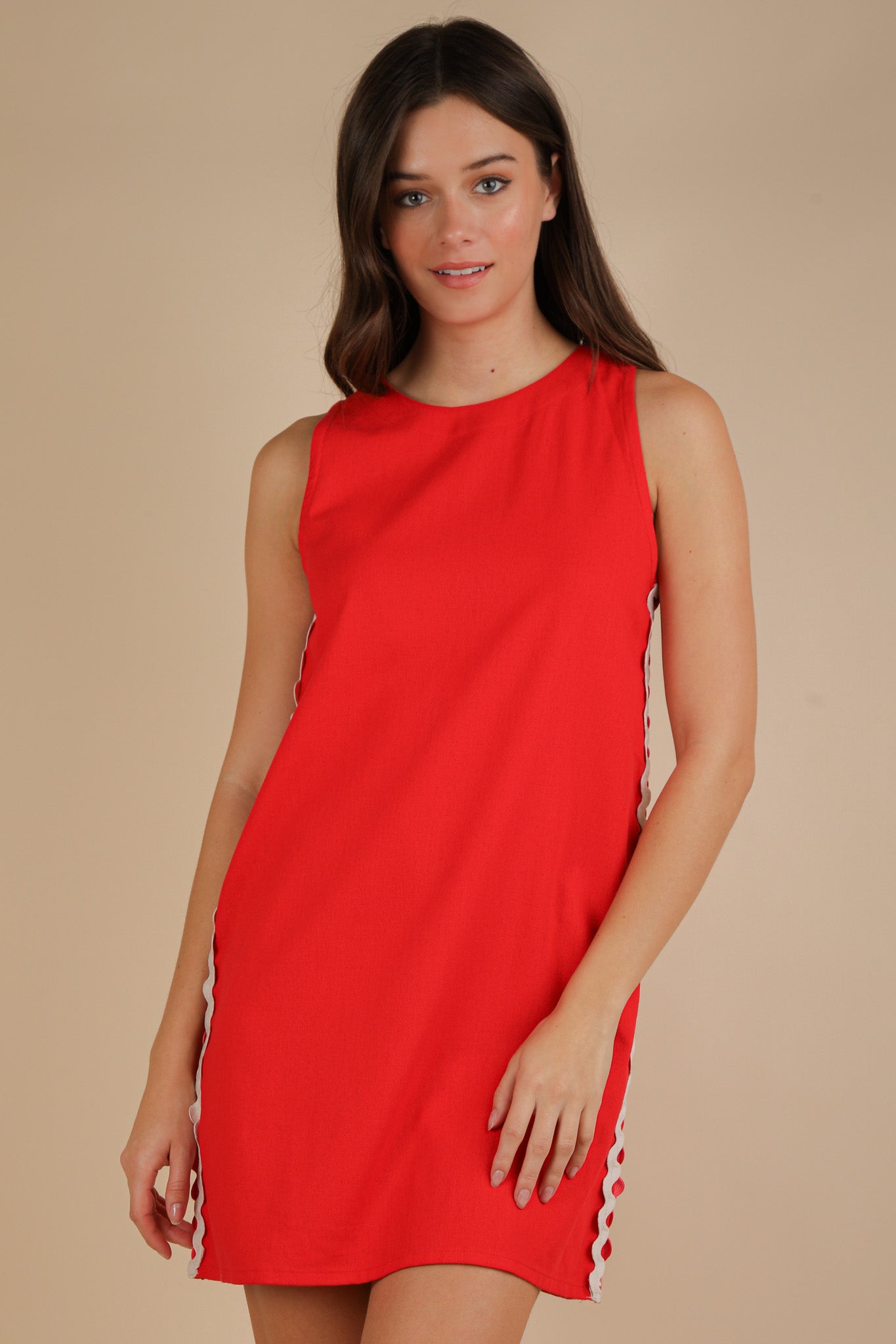 Red Side Wave Dress