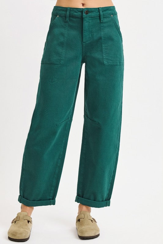 Hunter Green Barrel Pant