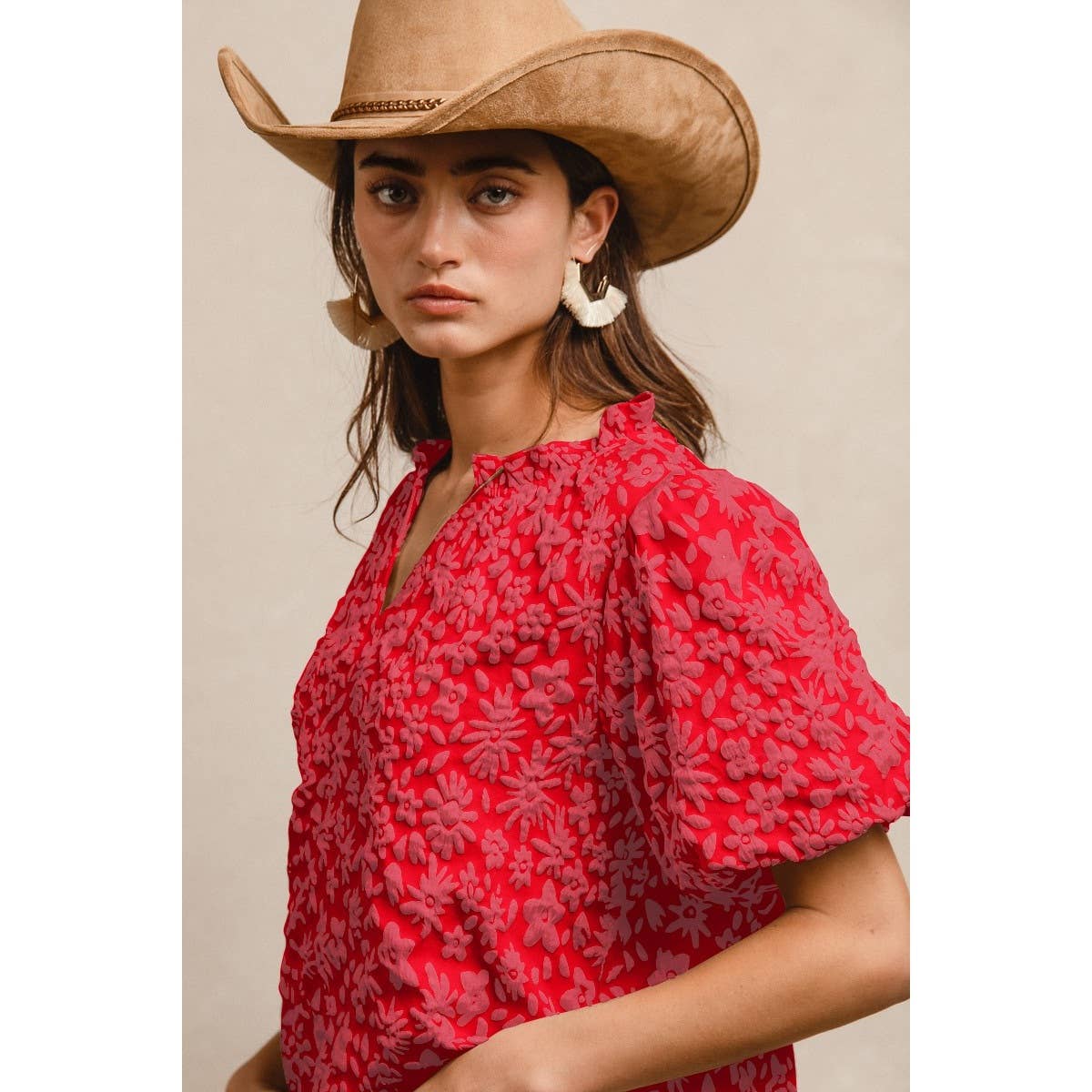 Floral Textured Top