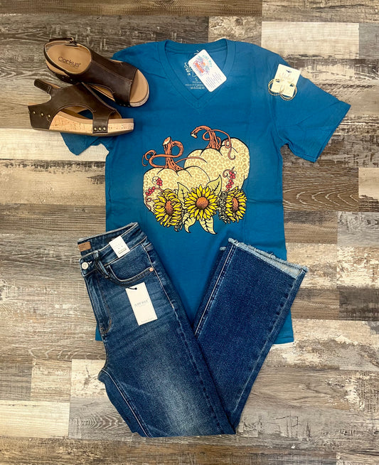 Sunflowers & Pumpkins Tee