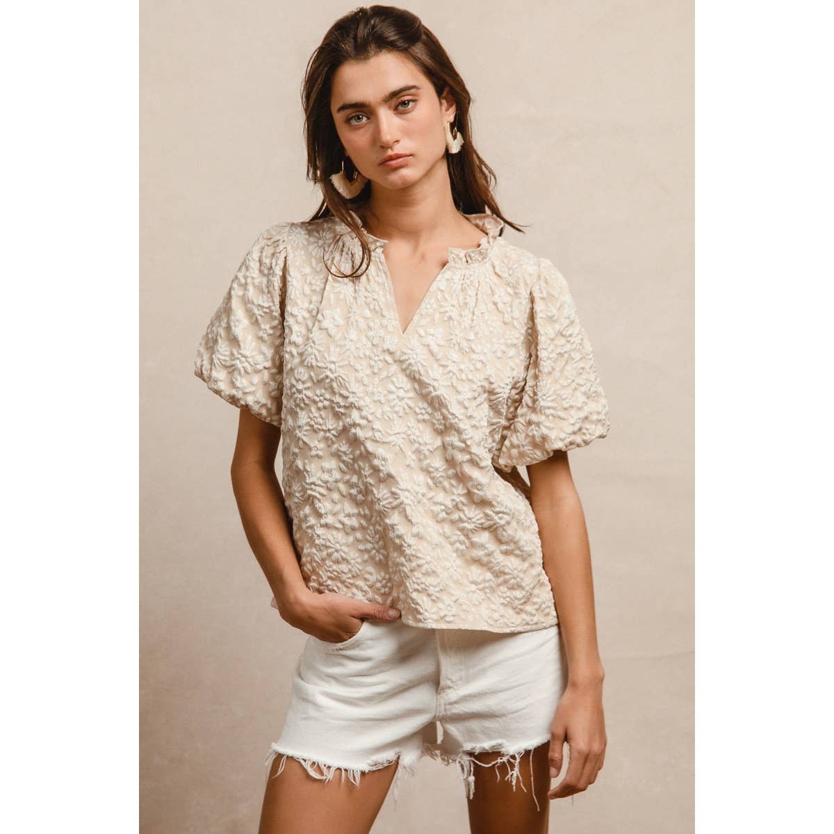 Floral Textured Top