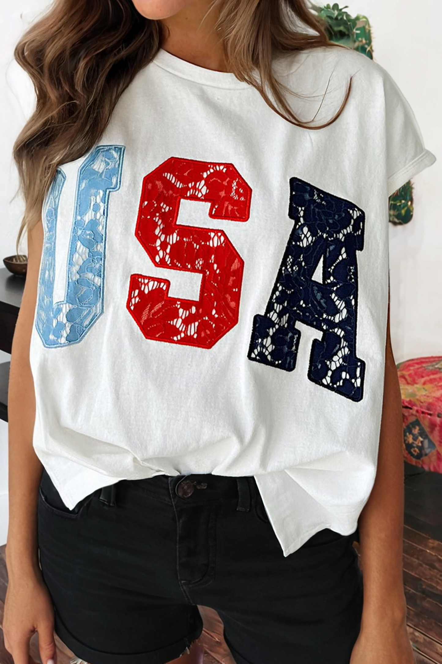 USA Lace Tee