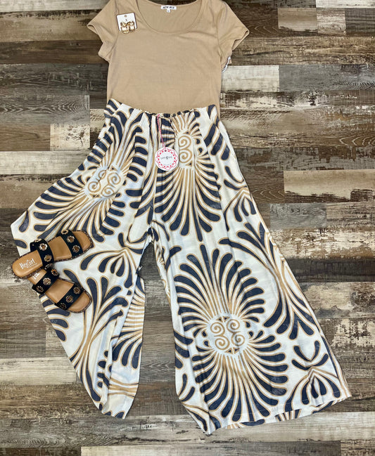 Feather Print Pant