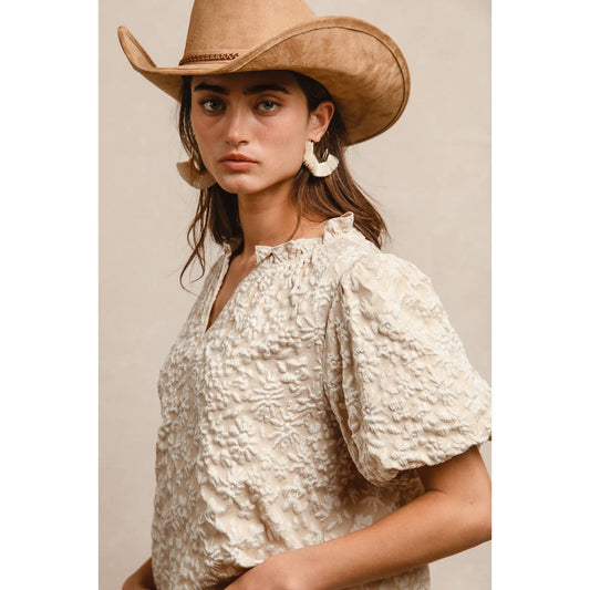 Floral Textured Top