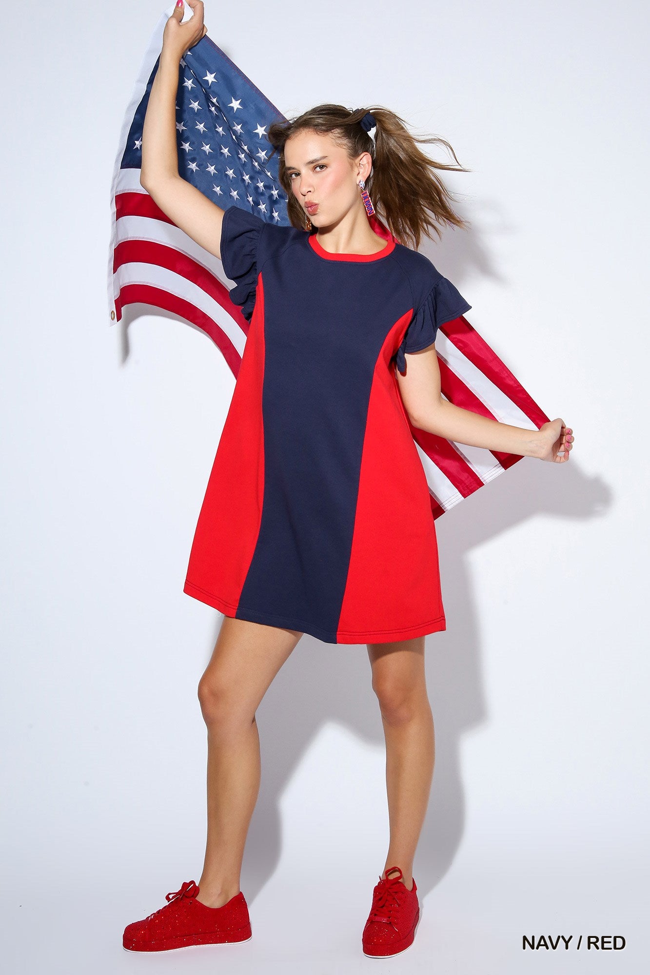 Red & Navy Dress