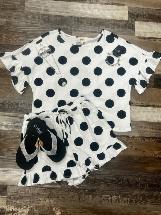 Polka Dot Ruffled Set