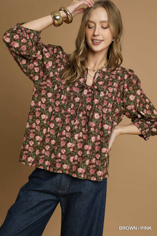 Vintage Floral Blouse