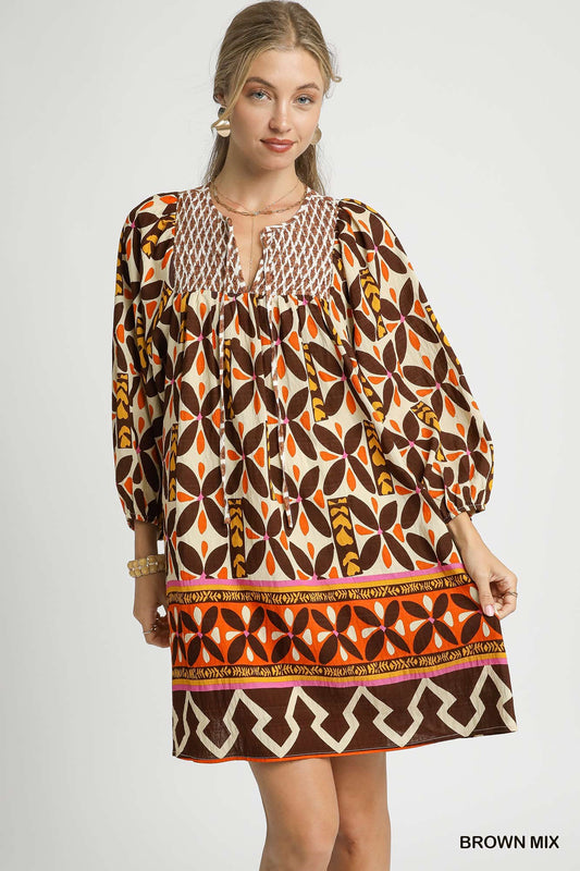 Geometric Boho Dress