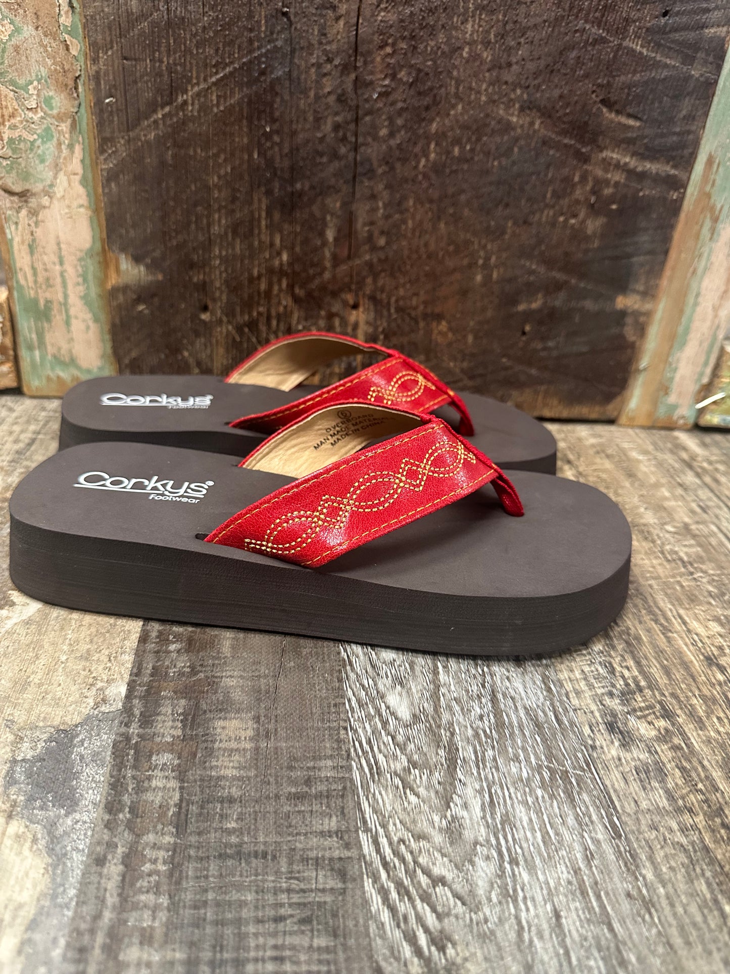 Overboard Red Flip Flops