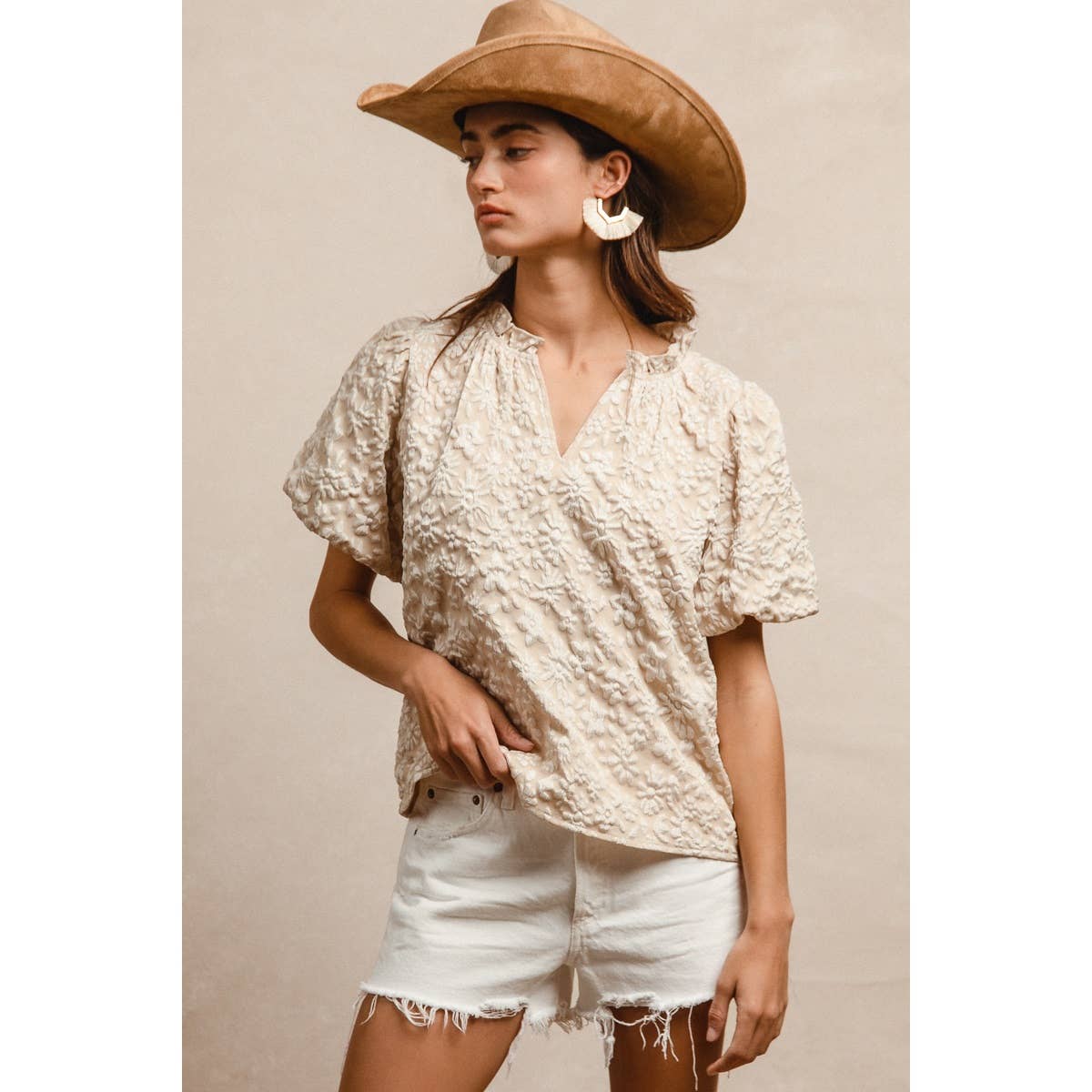 Floral Textured Top