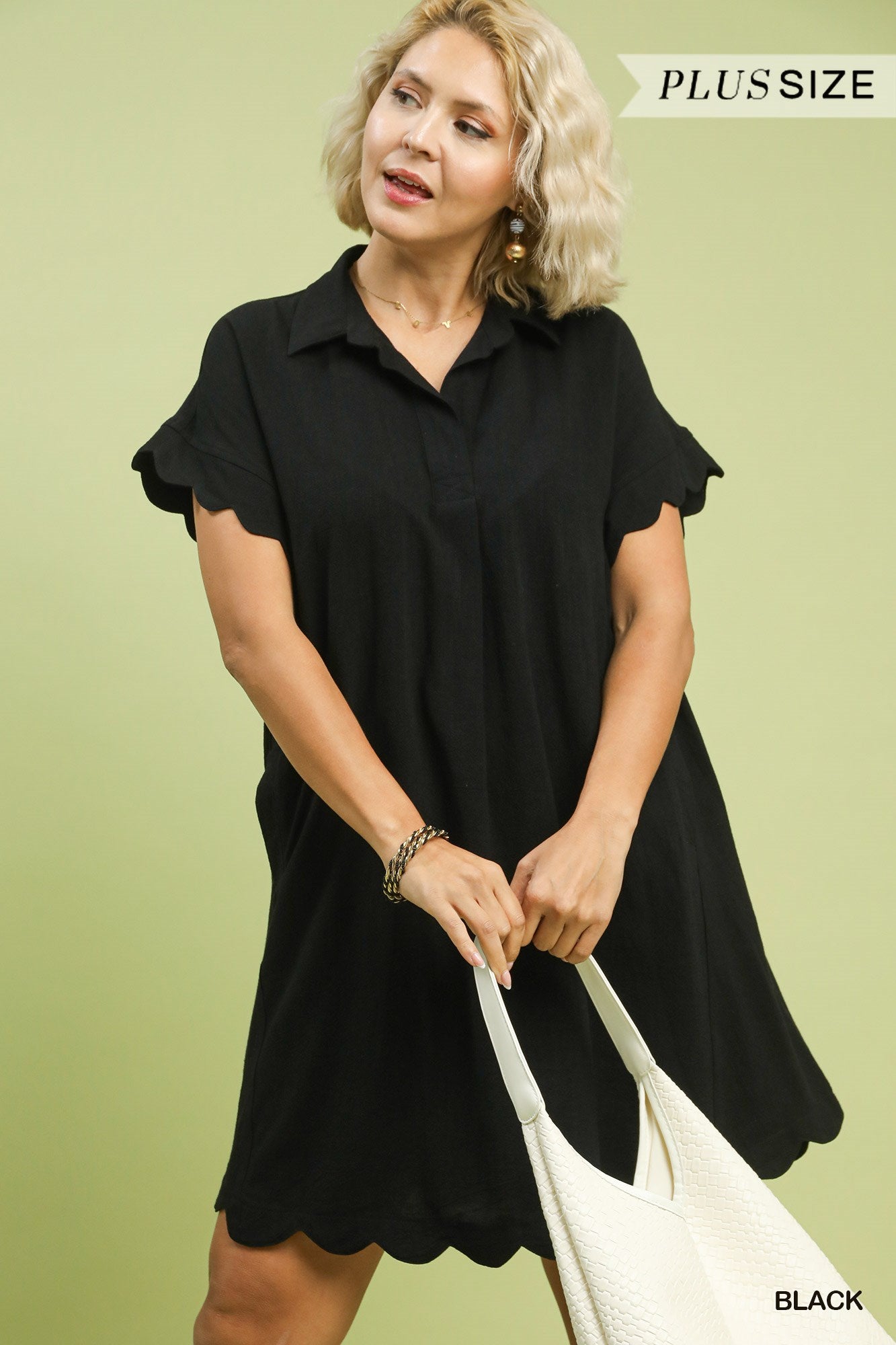 Scalloped hem Dress