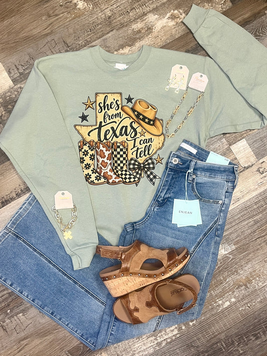 She's From Texas Sweatshirt